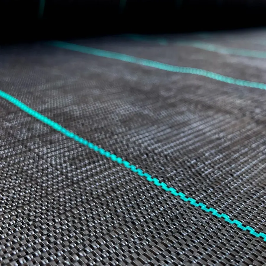 Weefdetail worteldoek met belijning